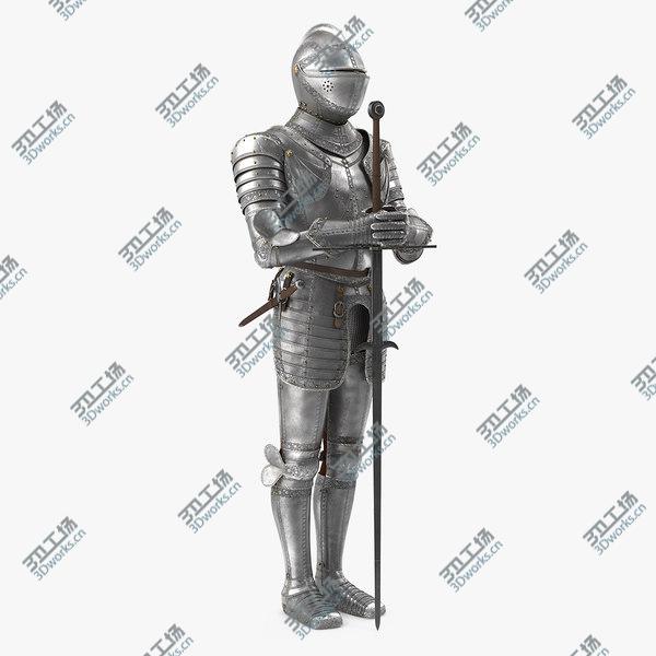 images/goods_img/20210312/Medieval Knight Plate Armor standing with Zweihander 3D model/1.jpg